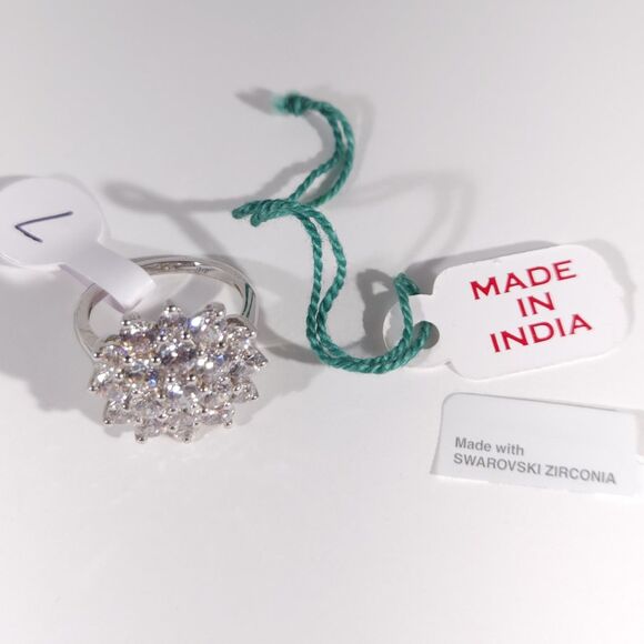 Simulated Diamond Ring J Francis SWAROVSKI Zirconia Size 7 - Picture 8 of 12